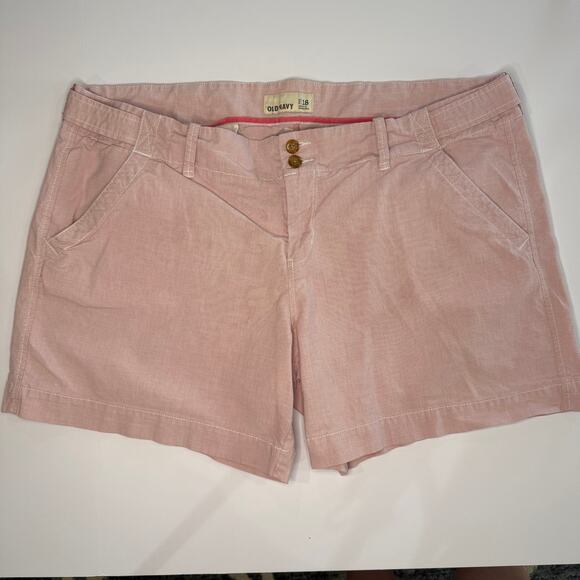 Old Navy Pink Chino Shorts | Double Button | Women's Size 18 - Picture 1 of 6